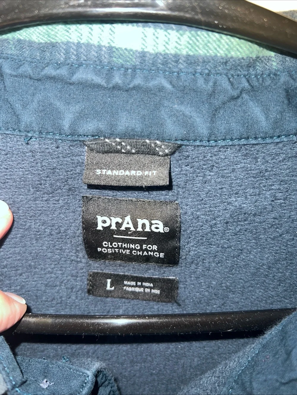 PrAna Copper Skies Lined Flannel Men’s Large